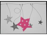 Kartengruss - Sternentanz in Pink-Tnen