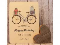 KL17228 Postkarte "Happy Birthday" Fahrrad 