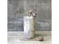 Vase klein, grau gesprnkelt
