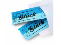 Feine Billetterie Ticket / Wertmarke Glck blau