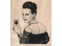 Stempel Desertstamps Frau mit Wein