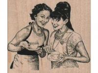 Stempel Desertstamps zwei Frauen mit Tee