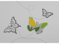 Kartengruss - Schmetterlingsflug in Grau-Tönen