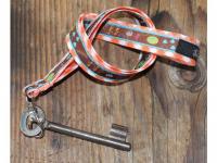 Schlüssel-Butler Schlüsselanhänger orange, Vögel und Blumen