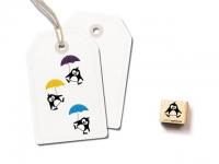 Stempel cats on appletrees Pinguin Ole springend