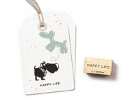Stempel cats on appletrees "Happy Life"