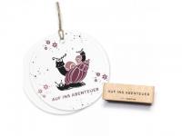 Stempel cats on appletrees "Auf ins Abenteuer" Nr.2
