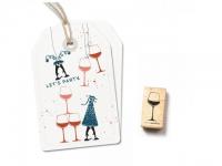 Stempel cats on appletrees Weinglas