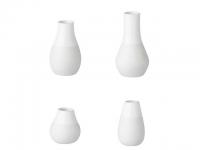 Mini-Vasen Set aus 4, weiss