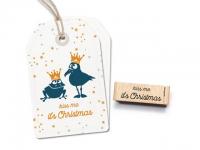 Stempel cats on appletrees "Kiss me in's Christmas"