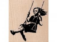 Stempel Desertstamps Bansky swing girl / Mdchen auf Schaukel