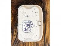 Mini Eierkarton weiss gefllt, mit Einmachglas mit Herzen & Schriftzug "Hey"